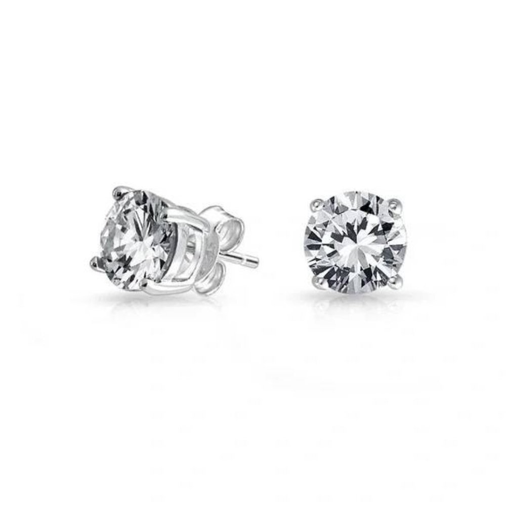 1 ctw 14k Brilliant Round Cut Diamond Stud Earrings New